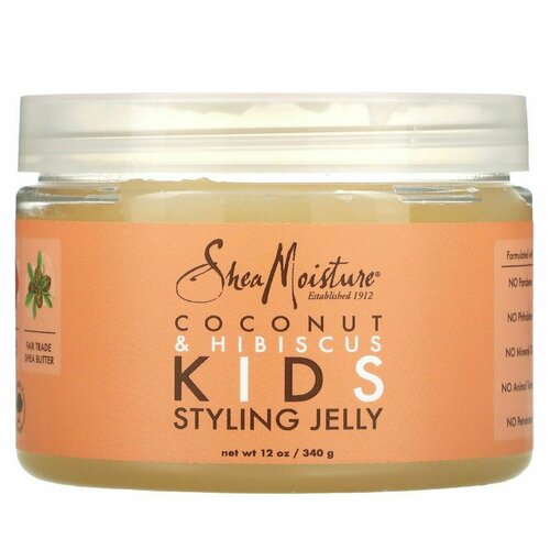 Shea Moisture, Coconut & Hibiscus Styling Jelly, желе для волос, кокос и гибискус, 340г.