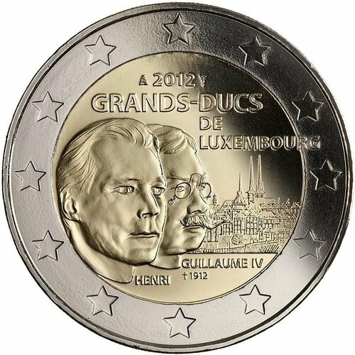 Люксембург 2 евро 2012. 100 лет со дня смерти Великого герцога Люксембургского Вильгельма IV