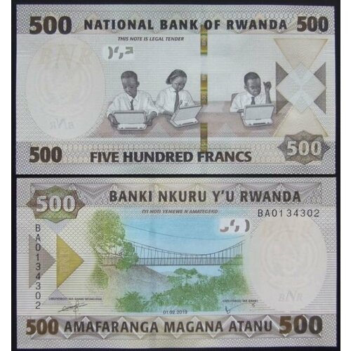 Руанда 500 франков 2019 руанда 500 франков 2013 unc pick 38