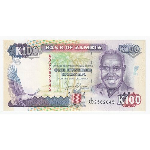 Замбия 100 квача ND 1991 г. замбия 500 квача nd 1991 г 2