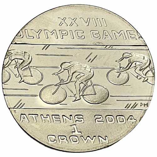 вануату 50 вату 2003 г xxviii летние олимпийские игры афины 2004 proof Остров Мэн 1 крона 2003 г. (XXVIII летние Олимпийские игры, Афины 2004 - Велоспорт) (CN)