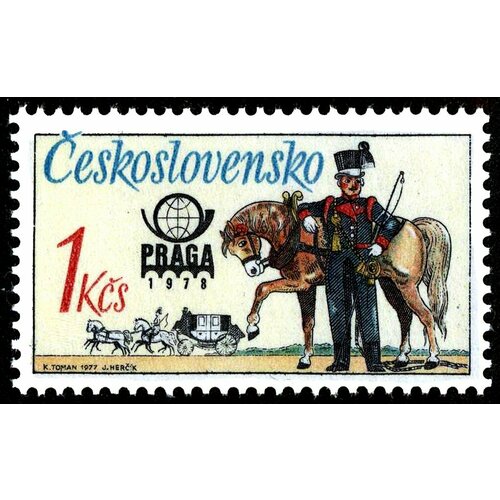 (1977-025) Марка Чехословакия Австрийский Почтальон 1838 г. , III Θ
