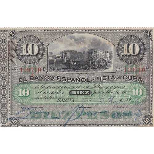 Куба 10 песо 1896 г.