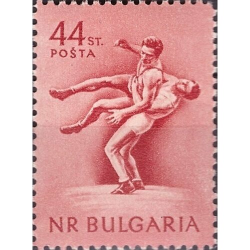 1969 037 марка болгария птичий концерт неделя детской книги iii o (1954-037) Марка Болгария Борьба Спорт III O