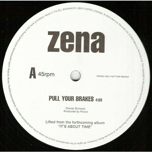 Zena - Pull Your Brakes / Винтажная виниловая пластинка / LP / Винил