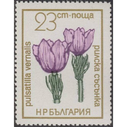 (1972-068) Марка Болгария Прострел весенний Цветы под охраной III Θ 1972 069 марка болгария рябчик цветы под охраной ii θ