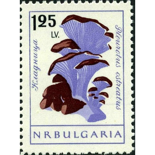 (1961-077) Марка Болгария Вешенки Грибы (1) III Θ