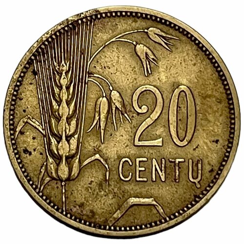 Литва 20 центов 1925 г. литва 10 центов 1991 г