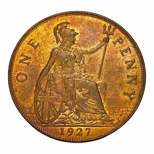 Великобритания 1 пенни 1927 г. (Модифицированное изображение)