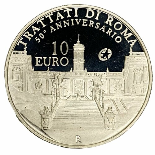 Италия 10 евро 2007 г. (50 лет Римскому договору) (Proof) бельгия 10 евро 2007 г 50 лет подписанию римского договора proof
