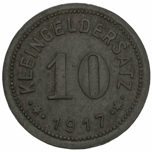 Германия (Германская Империя) Айслебен 10 пфеннигов 1917 г. (5)