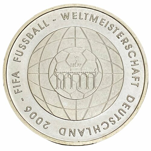 ФРГ 10 евро 2006 г. (Чемпионат мира по футболу) клуб нумизмат монета 10 евро италии 2006 года серебро 60 лет юнисеф