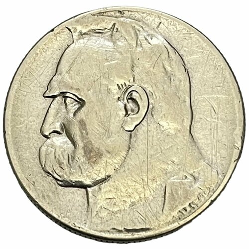 Польша 5 злотых 1934 г. (Юзеф Пилсудский) (3) польша 2 гроша 1934 г