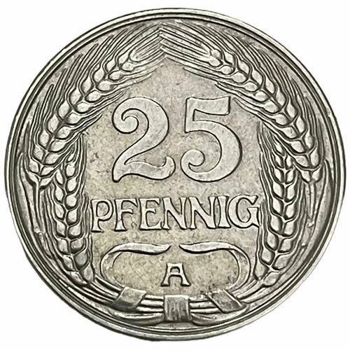 Германская Империя 25 пфеннигов 1910 г. (A)
