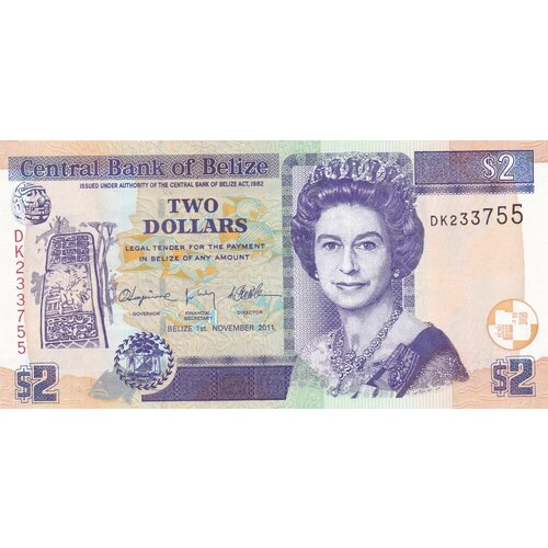 Белиз 2 доллара 2011 г. банкнота банк багамских островов 1 2 доллара 2019 года
