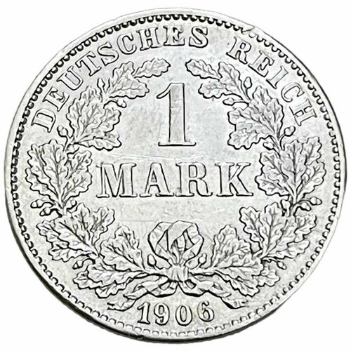 Германская Империя 1 марка 1906 г. (G) германия германская империя 1 марка mark 1887 знак монетного двора a берлин