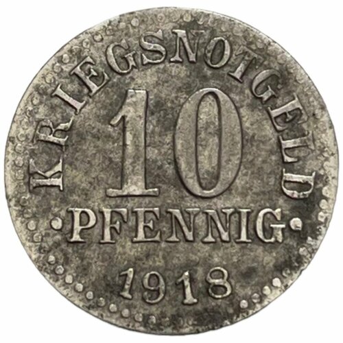Германия (Германская Империя) Брауншвейг 10 пфеннигов 1918 г. (Fe) (5)