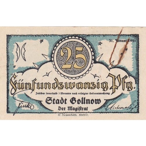 Германия (Веймарская Республика) Голлнов 25 пфеннигов 1921 г. (№2) (2)