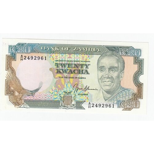 Замбия 20 квача ND 1989-1991 гг. замбия 100 квача nd 1991 г