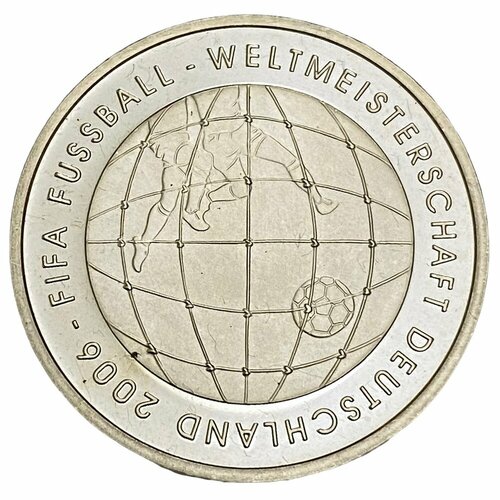 ФРГ 10 евро 2005 г. (Чемпионат мира по футболу 2006) (Proof) клуб нумизмат монета 10 евро италии 2005 года серебро 60 лет оон