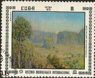  1972 058  Марка Куба  Виньялес  10 лет Международной гидрологии I Θ