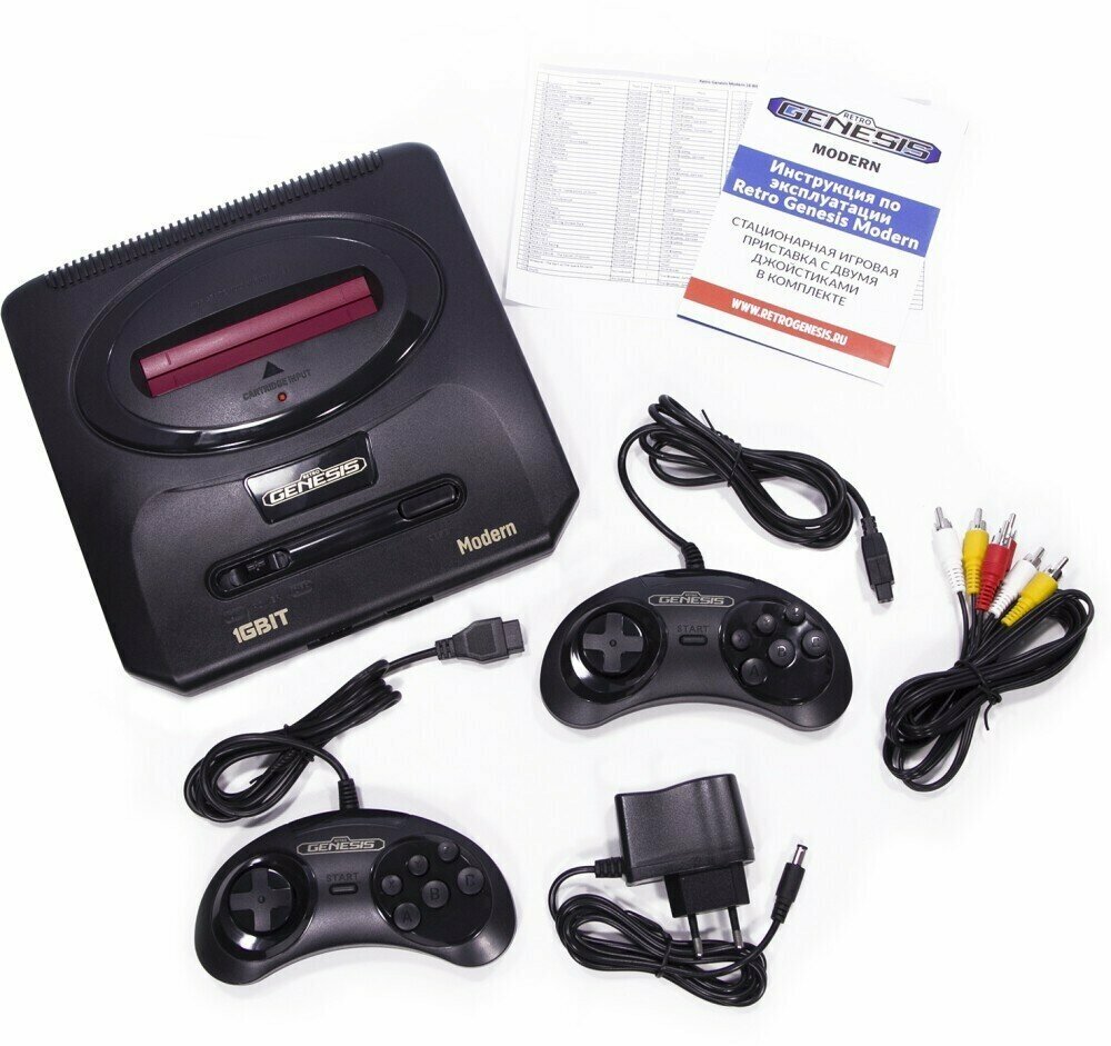 Игровая консоль SEGA Retro Genesis Modern (PAL Edition) + 170 игр (16bit/AV/2х проводных джостика)