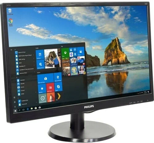 23.6 Монитор Philips 243V5QHSBA, 1920x1080, 75 Гц, MVA, черный