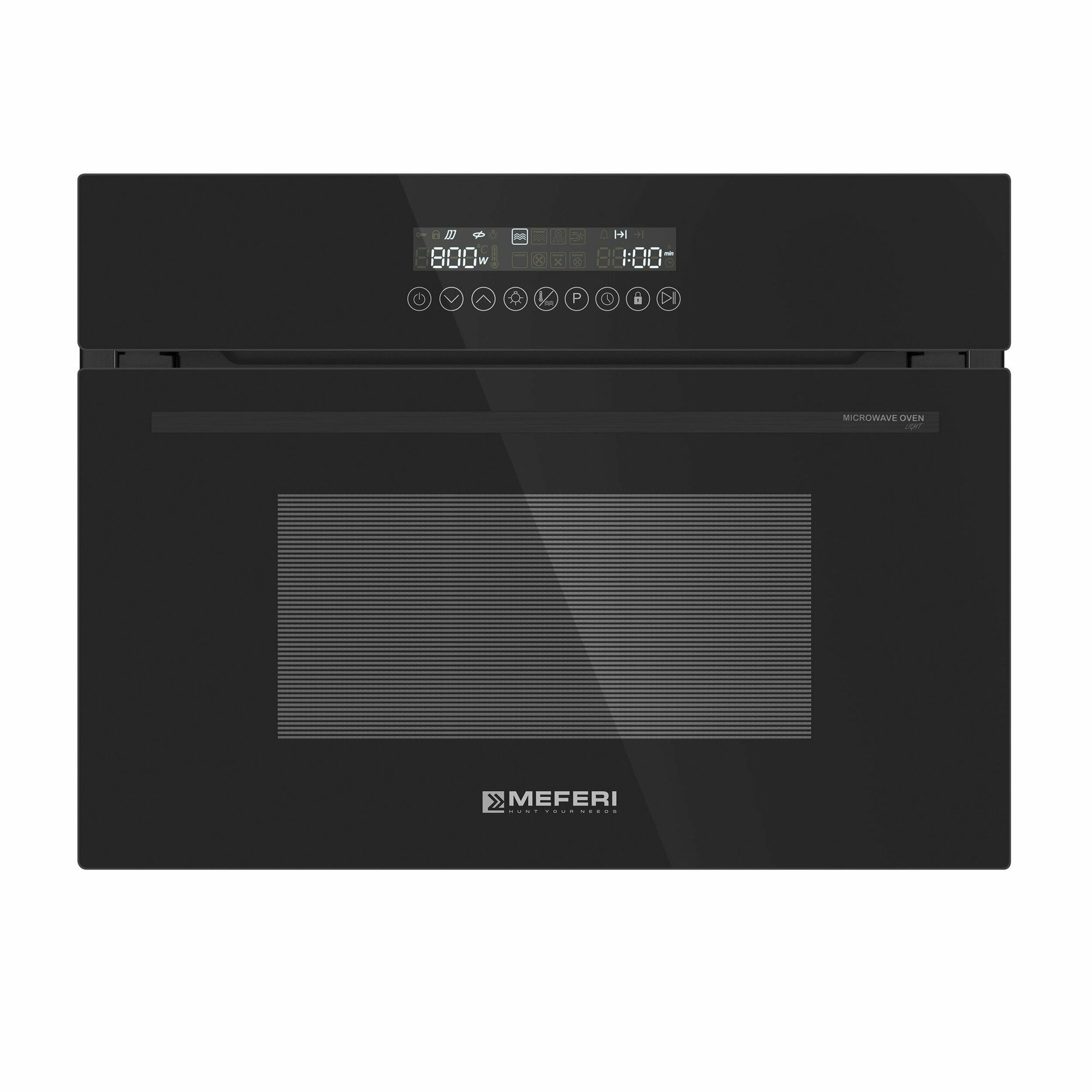 Встраиваемый электрический духовой шкаф MEFERI MEO608BK MICROWAVE с функцией СВЧ - фотография № 3