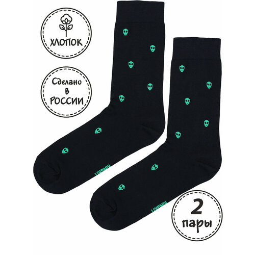 Носки Kingkit, 2 пары, размер 41-45, черный, бесцветный, зеленый носки kingkit 2 пары размер 41 45 черный зеленый