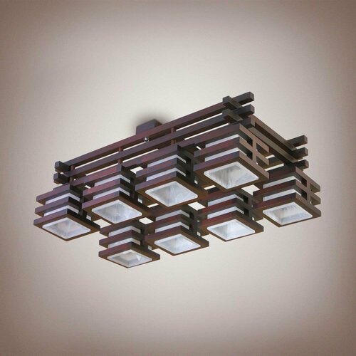 Люстра 14255 Венге глянец Квадро среднее Белый