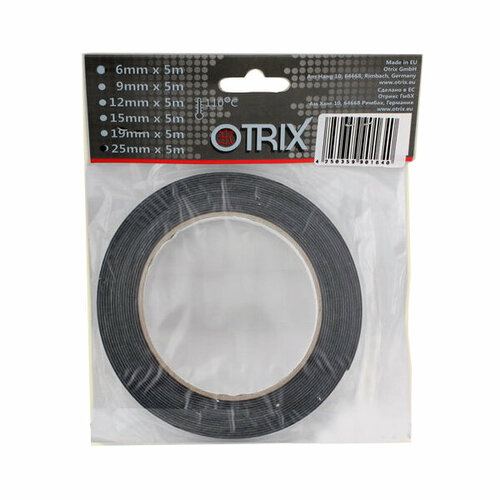 Скотч двухсторонний 25мм x5м (OTRIX) скотч малярный 25мм x40м otrix t 60c