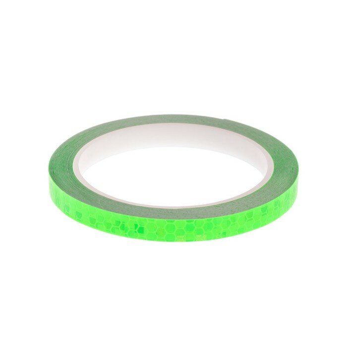 Светоотражающая лента самоклеящаяся зеленая 1 см х 8 м 2 штуки