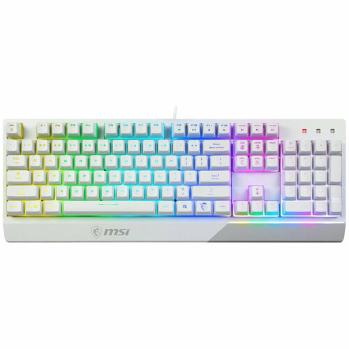 gaming keyboard msi vigor gk30 wired mechanical like plunger switches 6 zones rgb lighting with several lighting effects anti ghosting capability Клавиатура MSI GAMING RUS VIGOR GK30 White