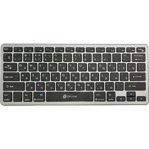 Клавиатура Оклик 835S черныйсерый USB беспроводная BTRadio slim Multimedia 1696467 231000₽