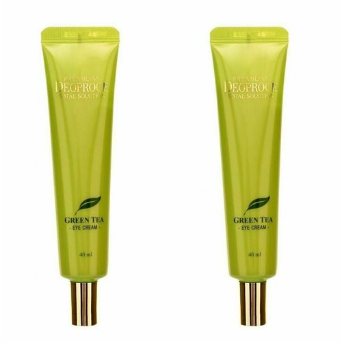 увлажняющий крем для лица с экстрактом зеленого чая nature republic mild green tea cream 55 мл Deoproce Крем для кожи вокруг глаз увлажняющий с экстрактом зелёного чая Green Tea Total Solution Eye Cream, 40 мл, 2 шт