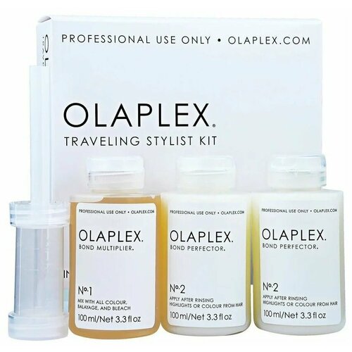 Набор для волос Olaplex Traveling Stylist Kit (bond multiplier N 1 100 мл, bond perfector N 2 2x100 мл) 3 шт по 100 мл olaplex no 0 intensive bond building behandlung