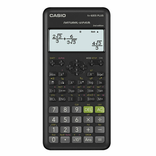 Калькулятор CASIO FX-82ESPLUS-2-S калькулятор инженерный casio fx 220plus 2 s 155х78 мм 181 функция питание от батареи сертифицирован для егэ fx 220plus 2 s