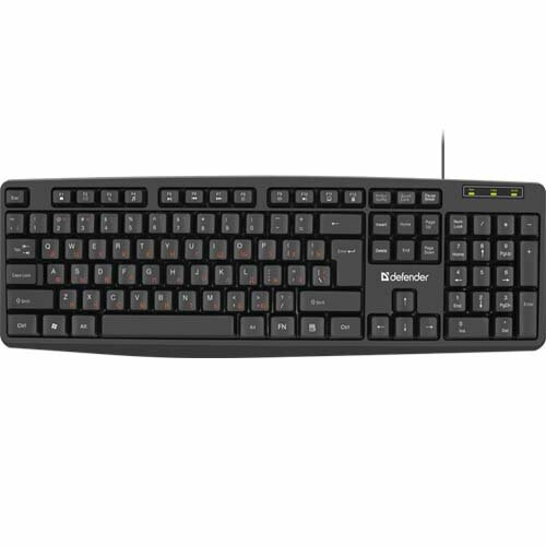 Клавиатура Defender HB-164RU стандартная чёрная кабель 18м 58900₽