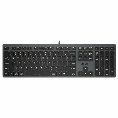Клавиатура A4TECH Fstyler FX50, USB, серый [fx50 grey] клавиатура a4tech fstyler fx50
