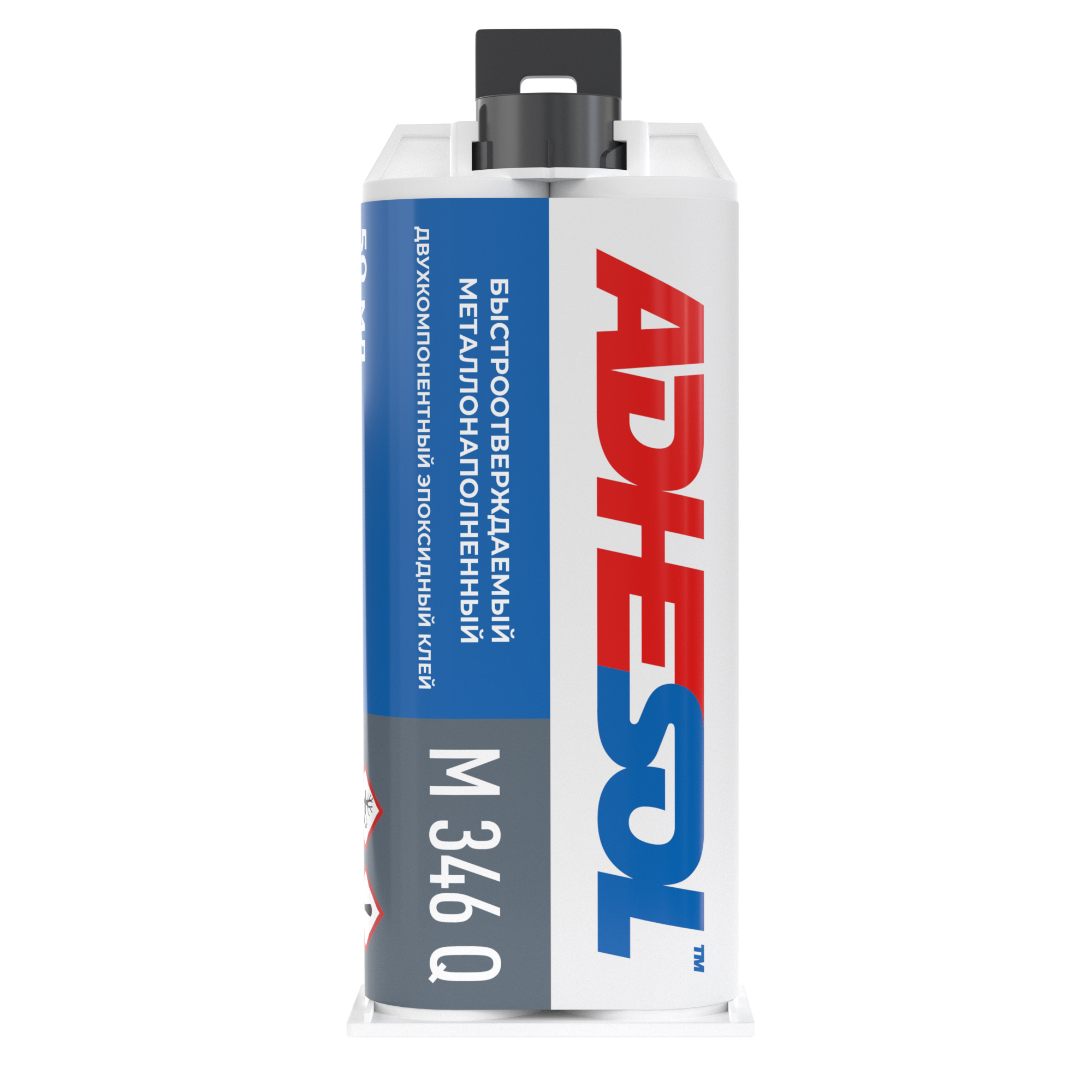 фото Клей металлонаполненный 400мл. быстроотверждаемый ADHESOL M346Q