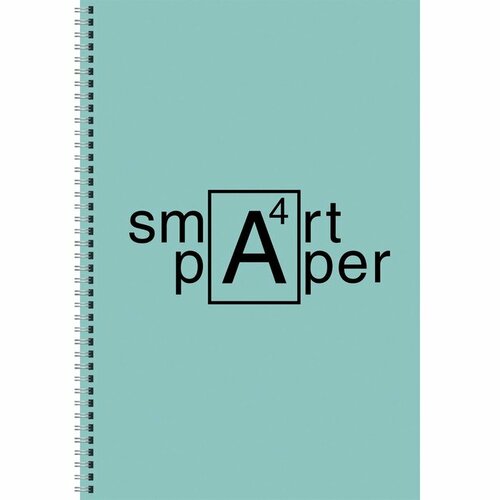 Тетрадь A4, 80 листов в клетку на гребне Smart paper. No 2, обложка мелованный картон, матовая ламинация, блок тоннированный офсет 70 г/м2