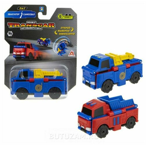 1toy Transcar Double: Эвакуатор - Самосвал, 8 см, блистер игрушечный транспорт 1 toy transcar double эвакуатор самосвал 8см