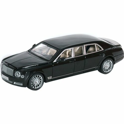 Машина инерционная MX 33438 Bentley Mulsanne Grand Limousine свет и звук черный 1:24