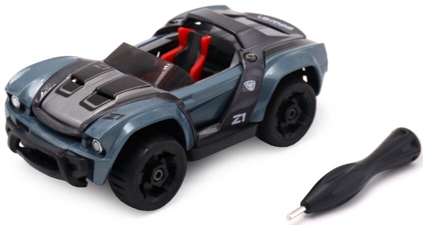 фото Машинка Funky Toys DIY металлическая серая (13 см) (YS0281461)