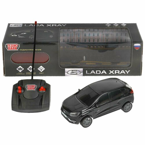 Машина р/у LADA XRAY 18 см, свет, цвет черный 316491 /Технопарк/ машина технопарк ру lada xray 316491