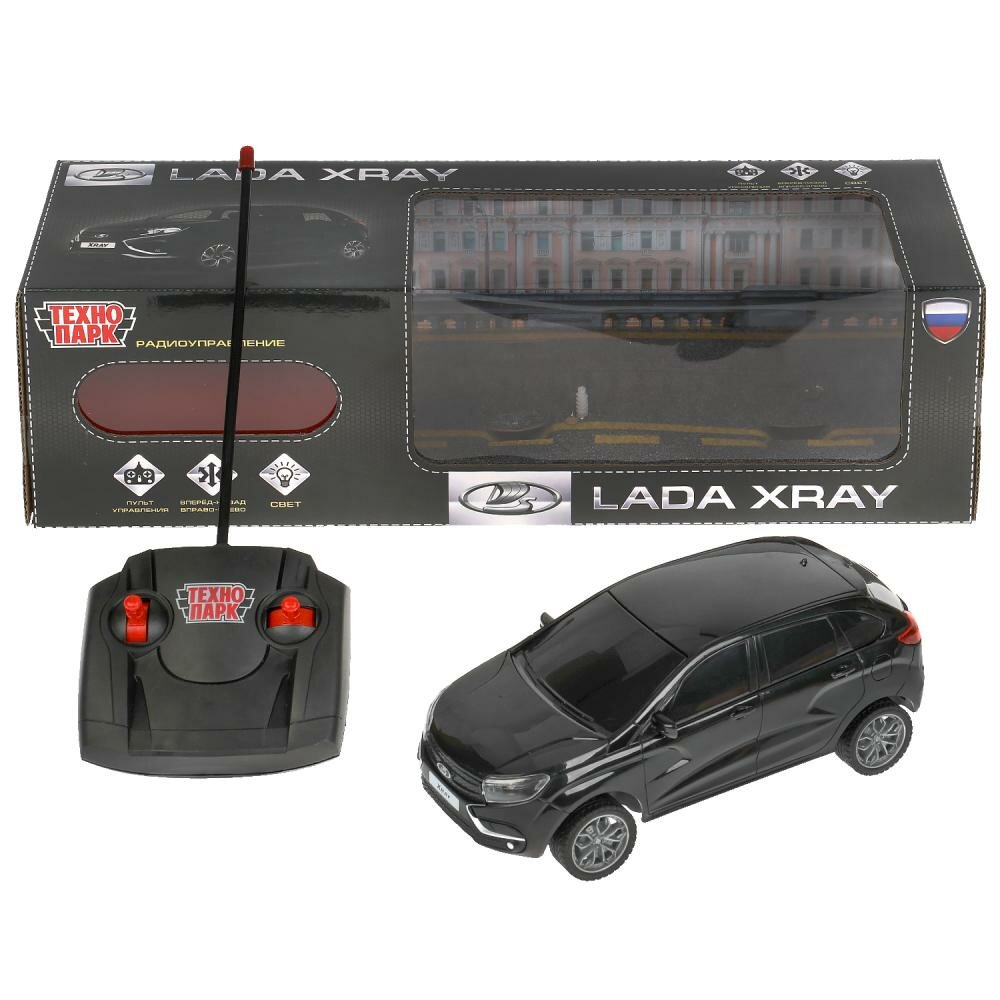 Машина р/у "LADA XRAY" 18 см свет цвет черный 316491 /Технопарк/