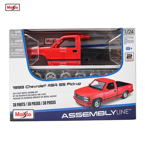 Машина cборная металлическая 1:24 Maisto 1993 Chevrolet 454 SS Pick-up 39239 сборная модель автомобиля chevrolet 454 ss pick up металл 1 24 maisto