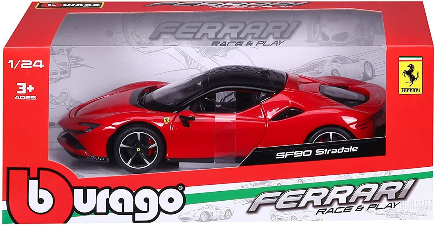 Машинка Bburago металлическая коллекционная 1:24 Ferrari R&P SF90 Stradale 18-26028