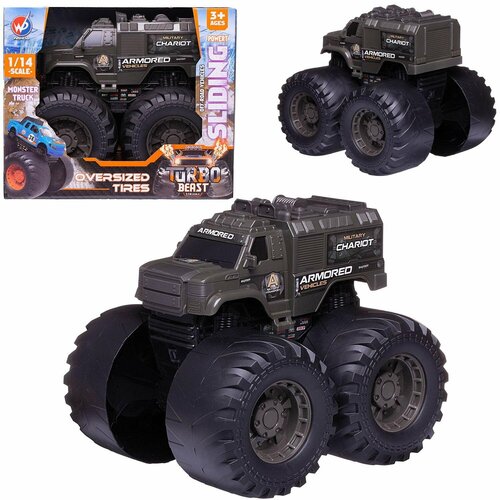 Машинка Джип-внедорожник 4х4 Турбо зверь, 1:14, темно-зеленая - Junfa Toys [WE-11906/темно-зеленая] набор научно игровой amazing toys greenex зеленая энергия 3 в 1 36524 1csc20003909