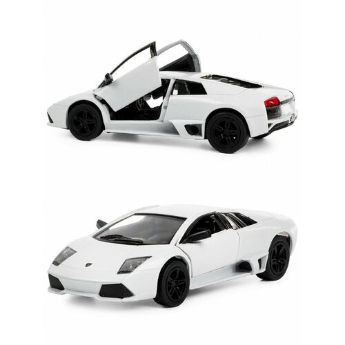 Металлическая машинка Kinsmart 1:36 «Lamborghini Murcielago LP640» инерционная, белая KT5317D-1